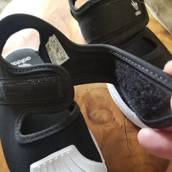 ADIDAS Originals Superstar 360 Toddler Girls Closed Toe Sandals in Black &amp; White