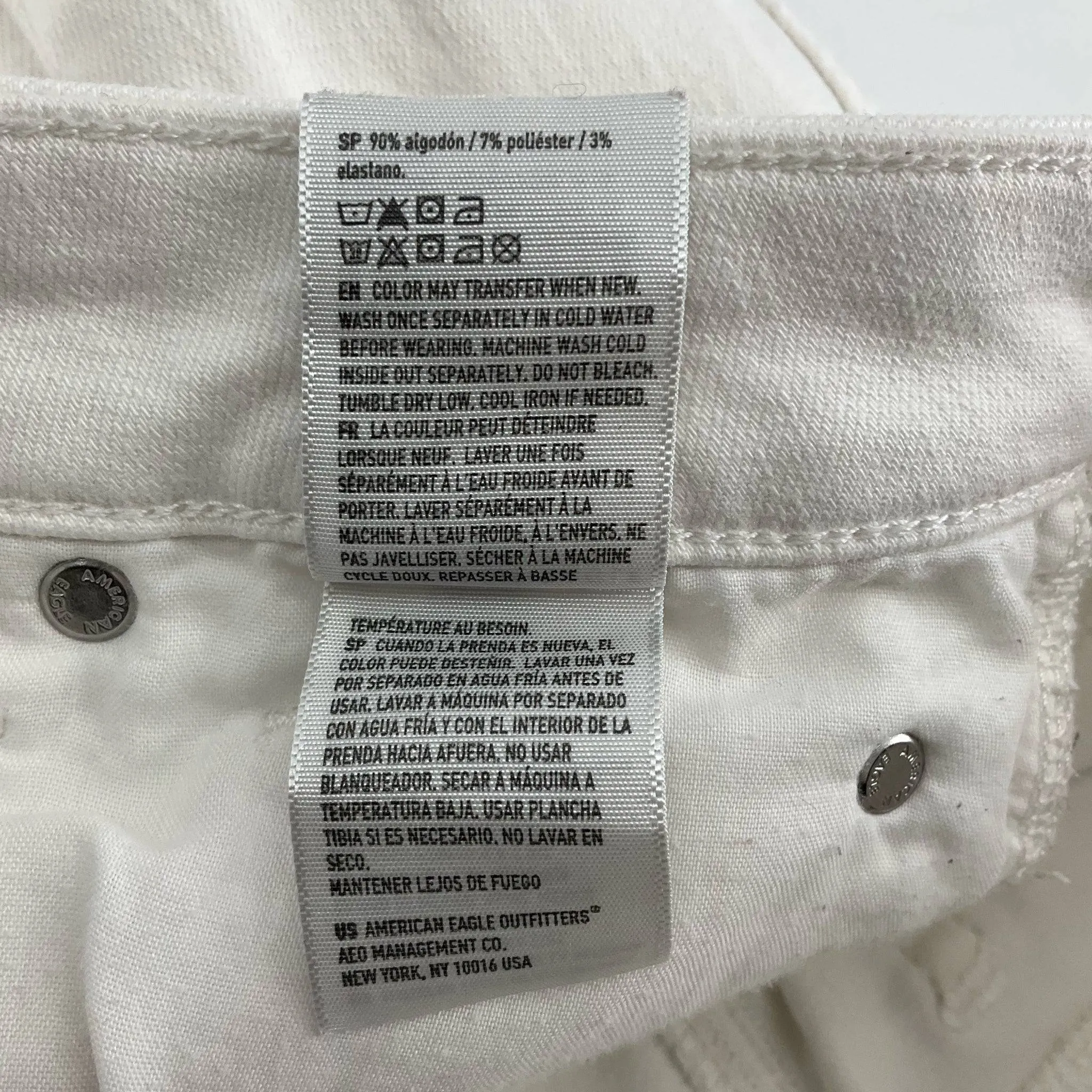 American Eagle White Ripped Shorts - Size 4