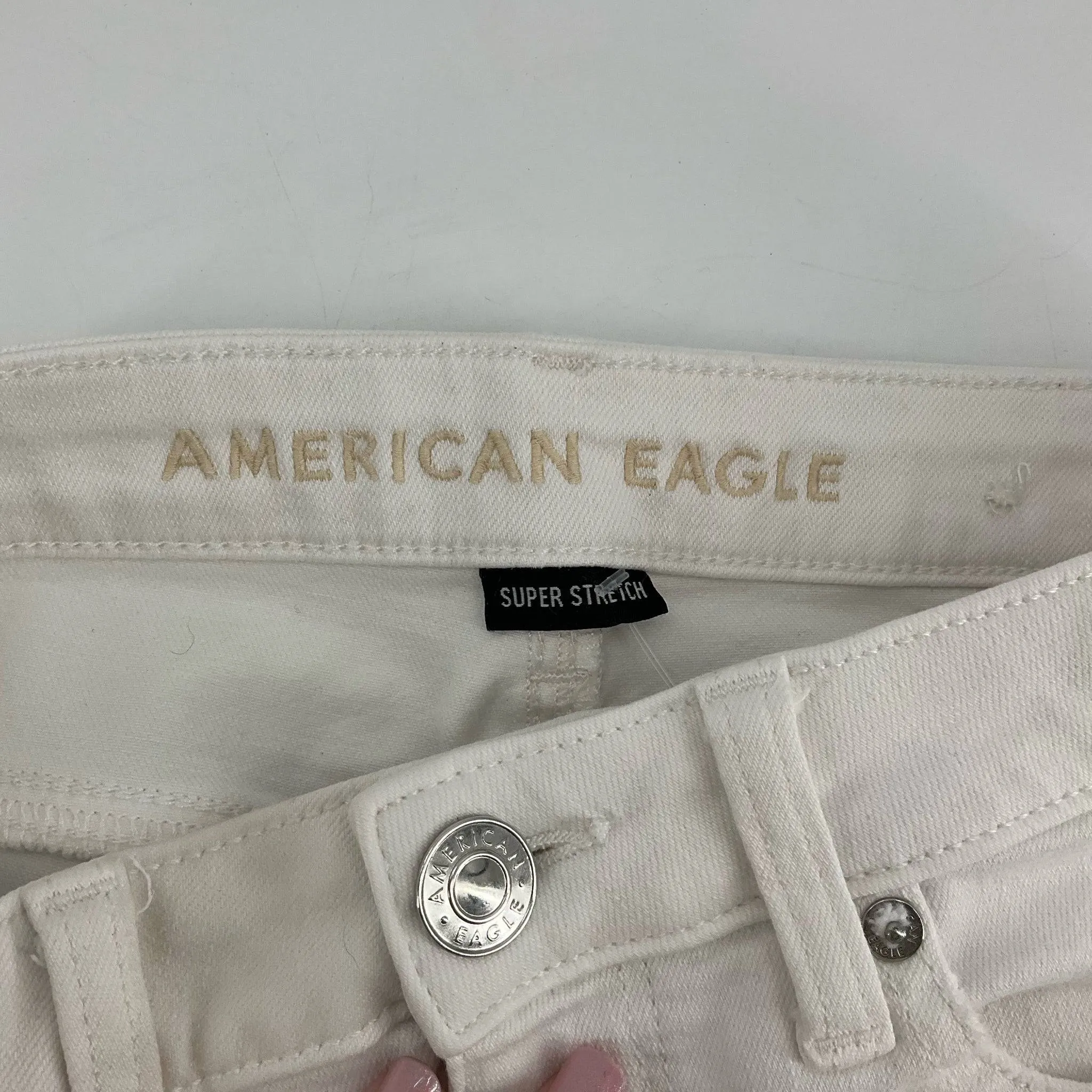 American Eagle White Ripped Shorts - Size 4