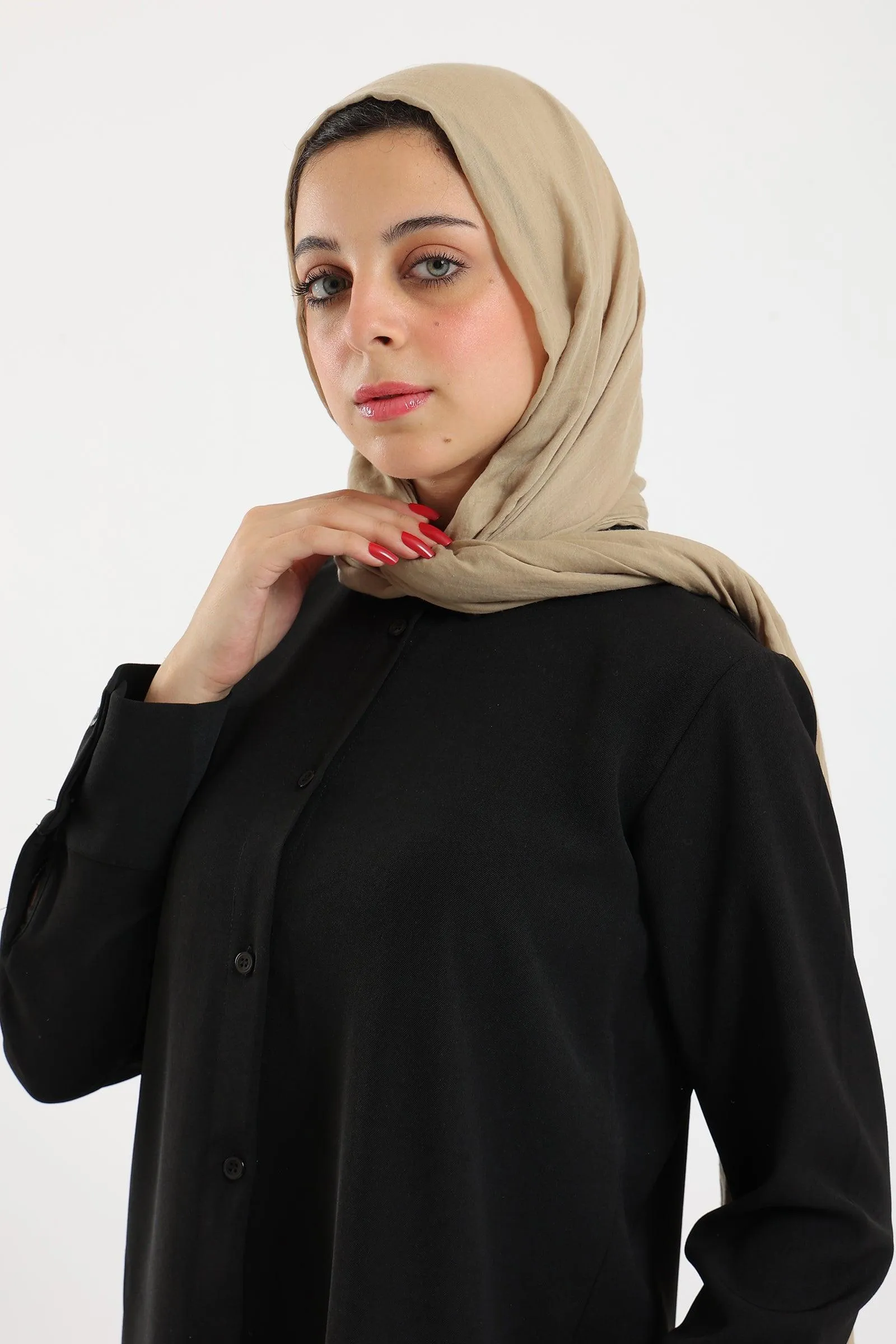 Black Cotton Shirt Dress