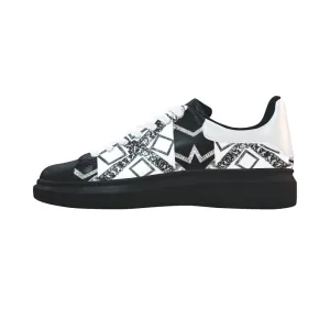 black white premium vip logo 5120x2565 1.2 mb repe Low Top Loafers Womens Shoes (Model 026)