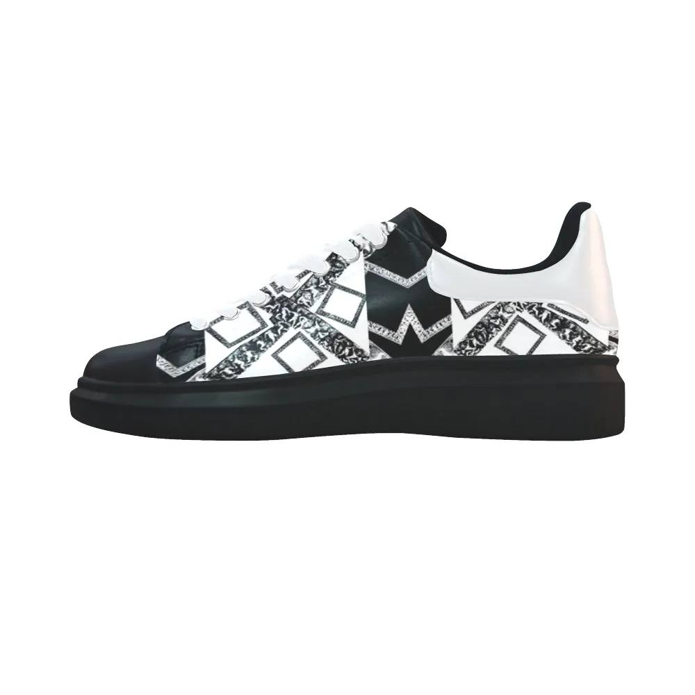 black white premium vip logo 5120x2565 1.2 mb repe Low Top Loafers Womens Shoes (Model 026)