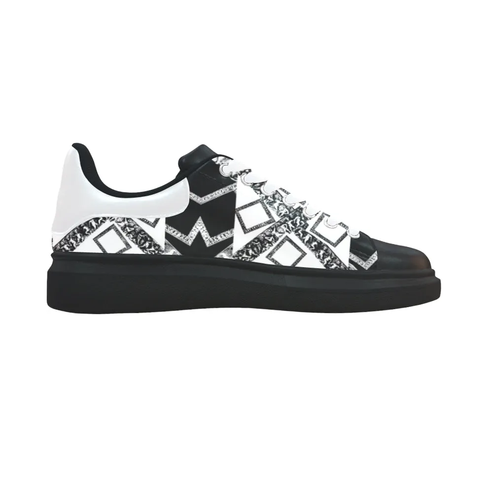 black white premium vip logo 5120x2565 1.2 mb repe Low Top Loafers Womens Shoes (Model 026)