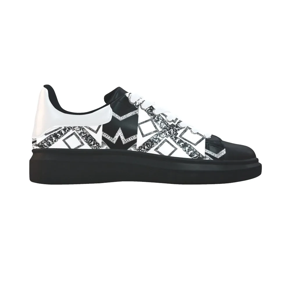 black white premium vip logo 5120x2565 1.2 mb repe Low Top Loafers Womens Shoes (Model 026)