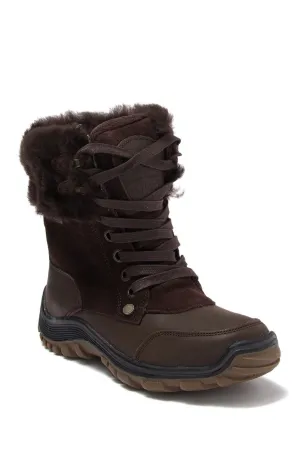 Brand new Women's Pajar Abbie Genuine Sheepskin Lined Waterproof Boot, Dark Brown, Sz 5-5.5! Would fit youth 3-3.5 as well! Retails $231 