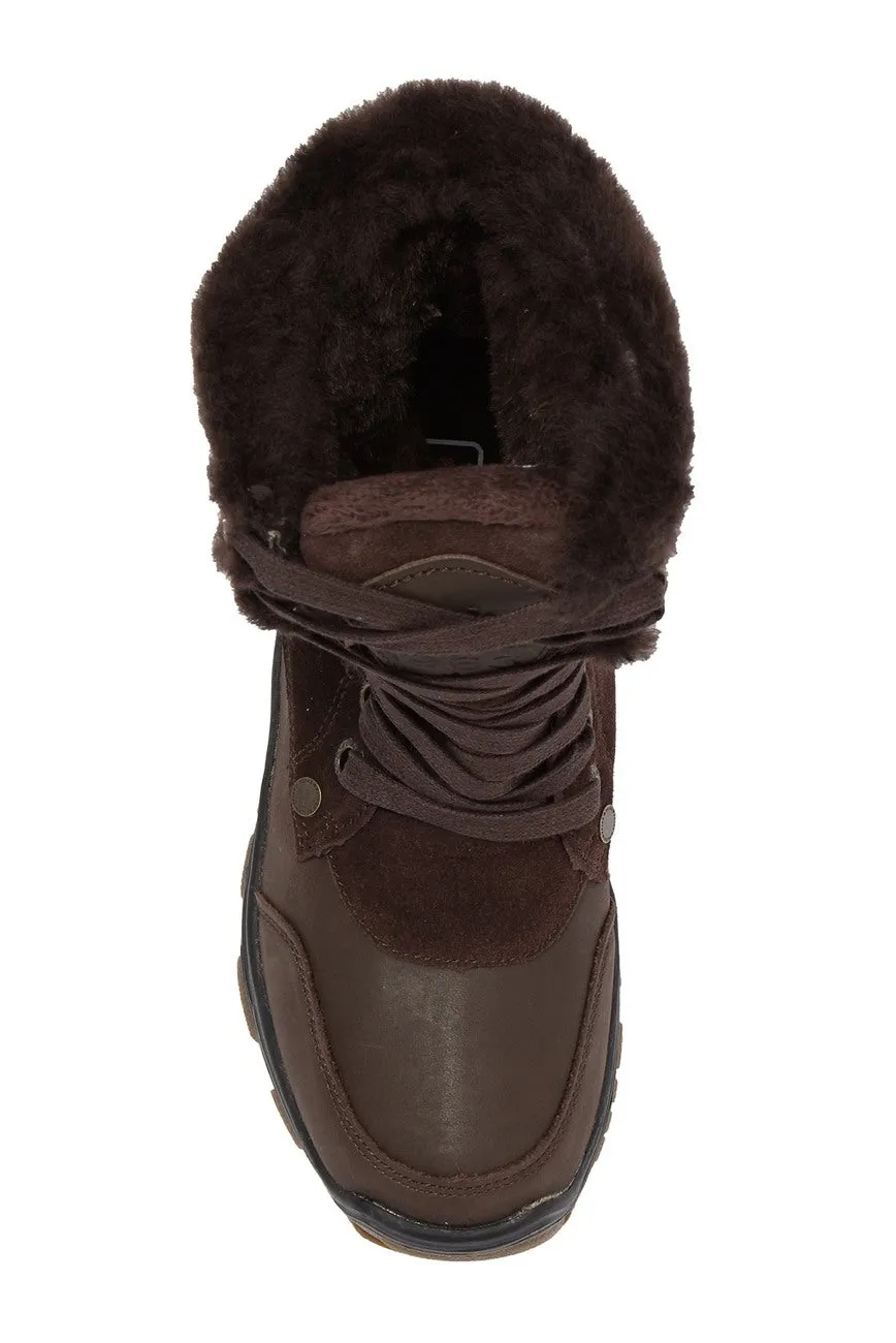 Brand new Women's Pajar Abbie Genuine Sheepskin Lined Waterproof Boot, Dark Brown, Sz 5-5.5! Would fit youth 3-3.5 as well! Retails $231 