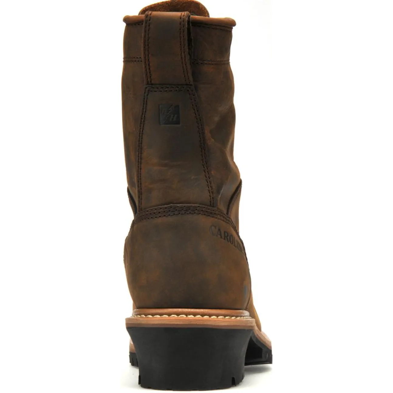 Carolina Men's Spruce 8" Waterproof Lace-to-Toe Logger Work Boot, Brown CA8824