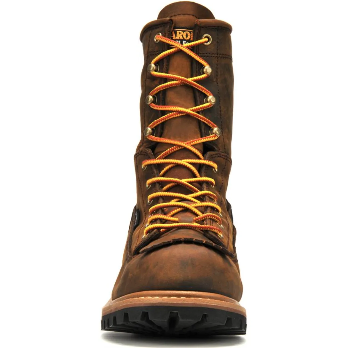 Carolina Men's Spruce 8" Waterproof Lace-to-Toe Logger Work Boot, Brown CA8824