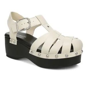 Circus NY by Sam Edelman Women’s Ivory Jedda Ankle Strap Cloggs Size 8