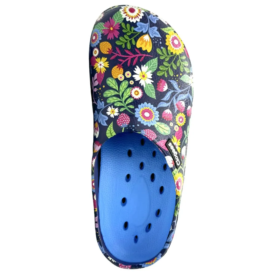 Clogees Womens Garden Clog Bright Flowers