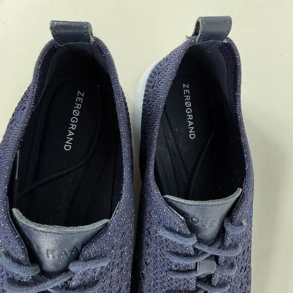 Cole Haan 2.Zerogrand Sneakers Womens 10 Navy Blue Lace Up Low Top Running Shoes