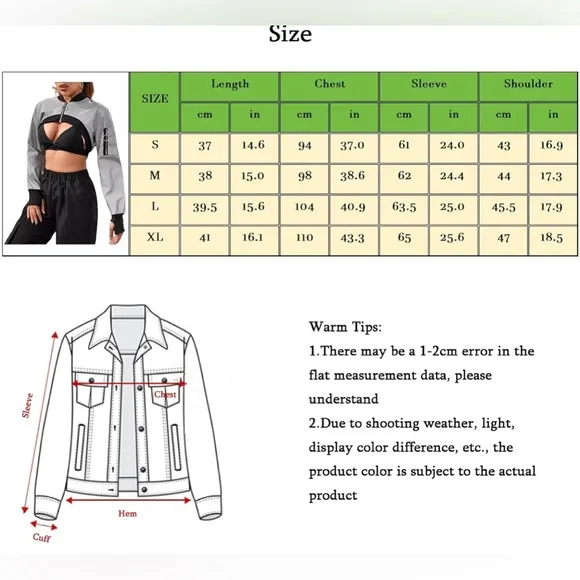 Cool Reflective Cropped Jacket Zipper Lightweight Rave Top Bomber Jacket