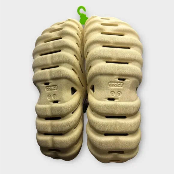 Crocs Echo Clogs Sesame Tan Unisex Waterproof Men Size 10 Women Size 12 New