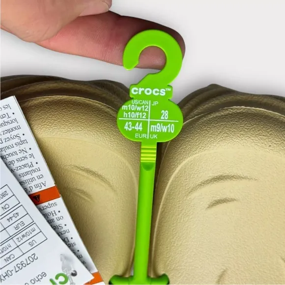 Crocs Echo Clogs Sesame Tan Unisex Waterproof Men Size 10 Women Size 12 New