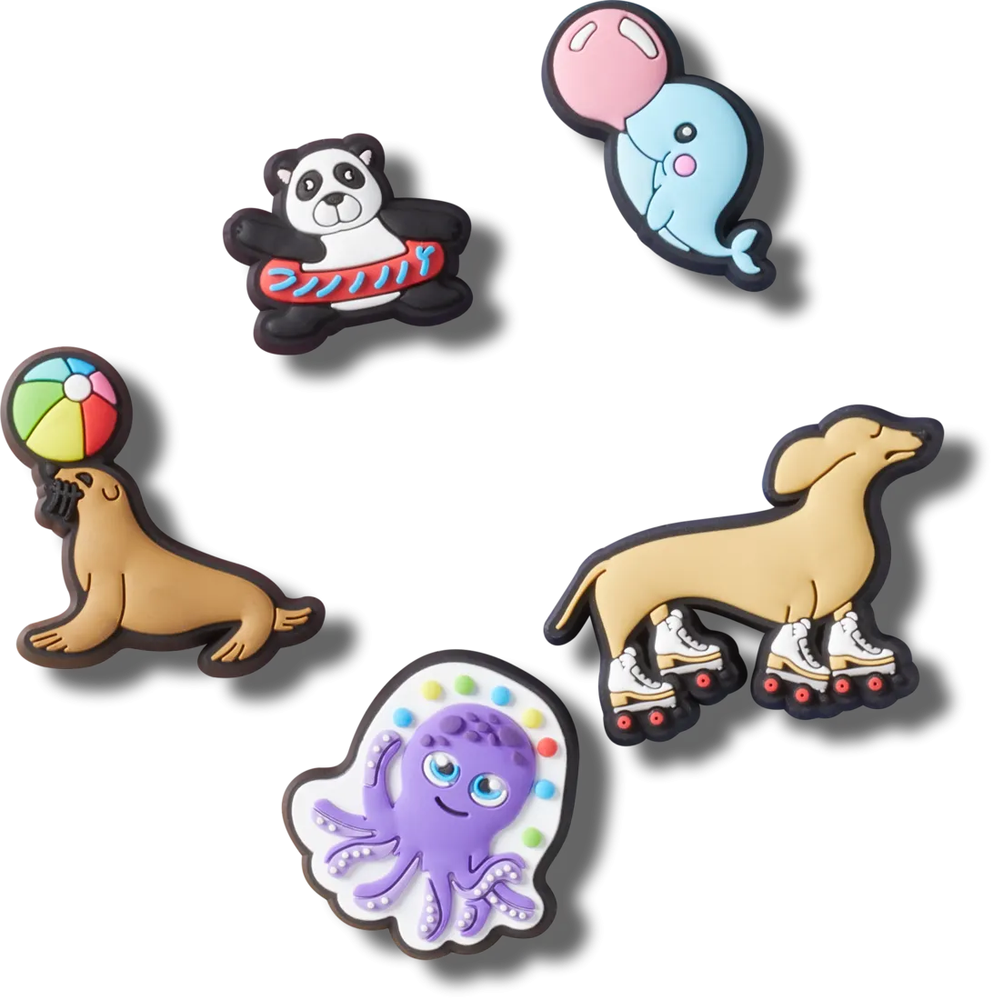 CROCS Jibbitz™ Shoe Charms - Fun Animal Friends 5 Pack