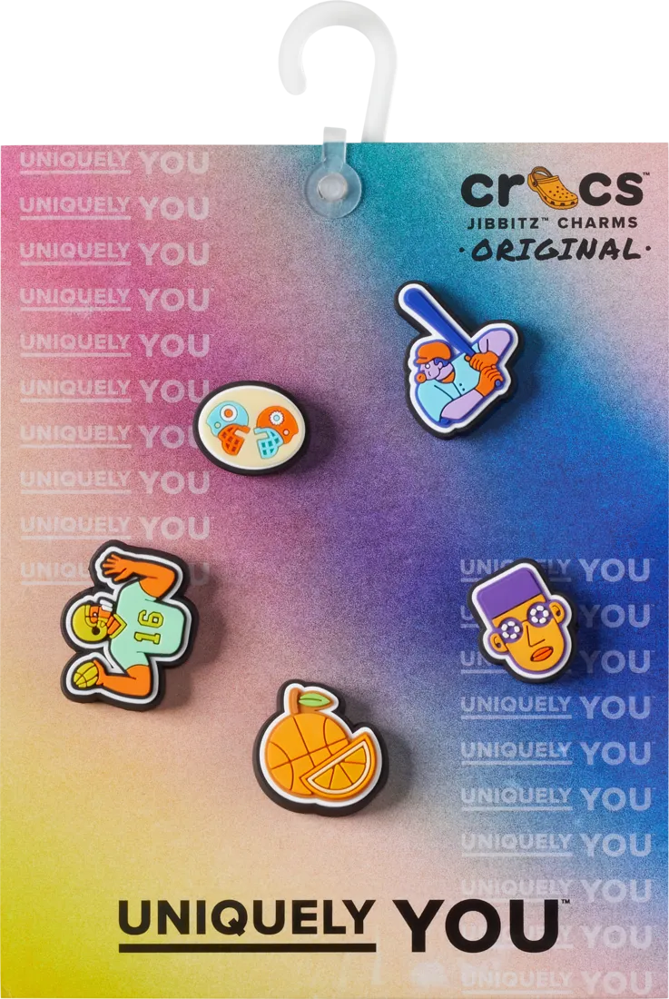 CROCS Jibbitz™ Shoe Charms - Retro Sports 5 Pack