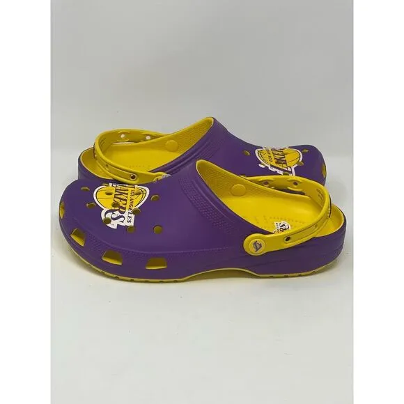 CROCS Los Angeles LA Lakers Classic Clogs NEW Men's Size 10 / Women's Size‎ 12