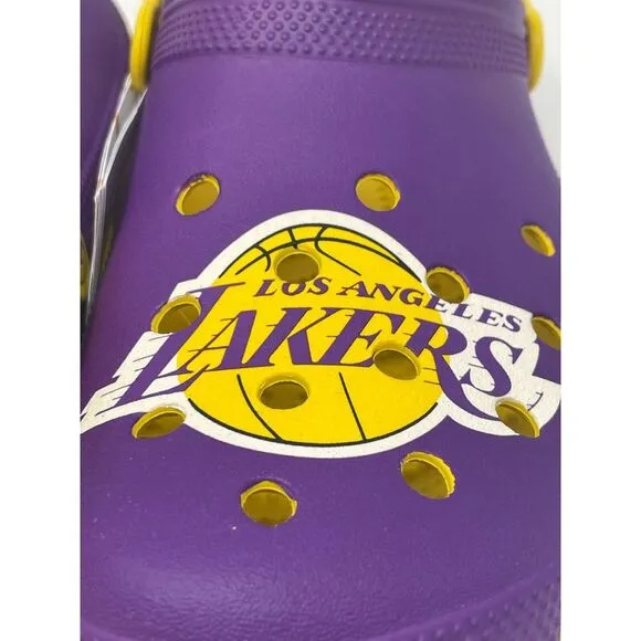 CROCS Los Angeles LA Lakers Classic Clogs NEW Men's Size 10 / Women's Size‎ 12