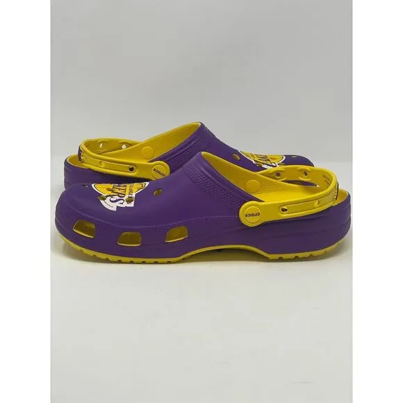 CROCS Los Angeles LA Lakers Classic Clogs NEW Men's Size 10 / Women's Size‎ 12