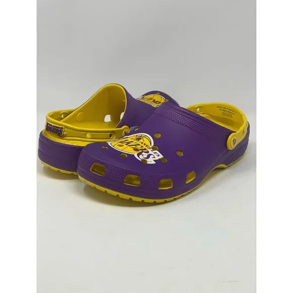 CROCS Los Angeles LA Lakers Classic Clogs NEW Men's Size 10 / Women's Size‎ 12