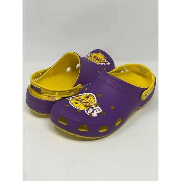 CROCS Los Angeles LA Lakers Classic Clogs NEW Men's Size 10 / Women's Size‎ 12