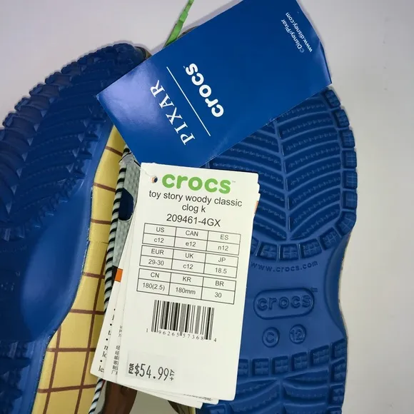 Crocs x Toy Story Sheriff Woody Clogs Toddler Multicolor Comfort ERk59