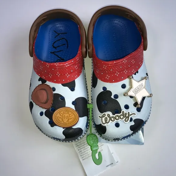 Crocs x Toy Story Sheriff Woody Clogs Toddler Multicolor Comfort ERk59