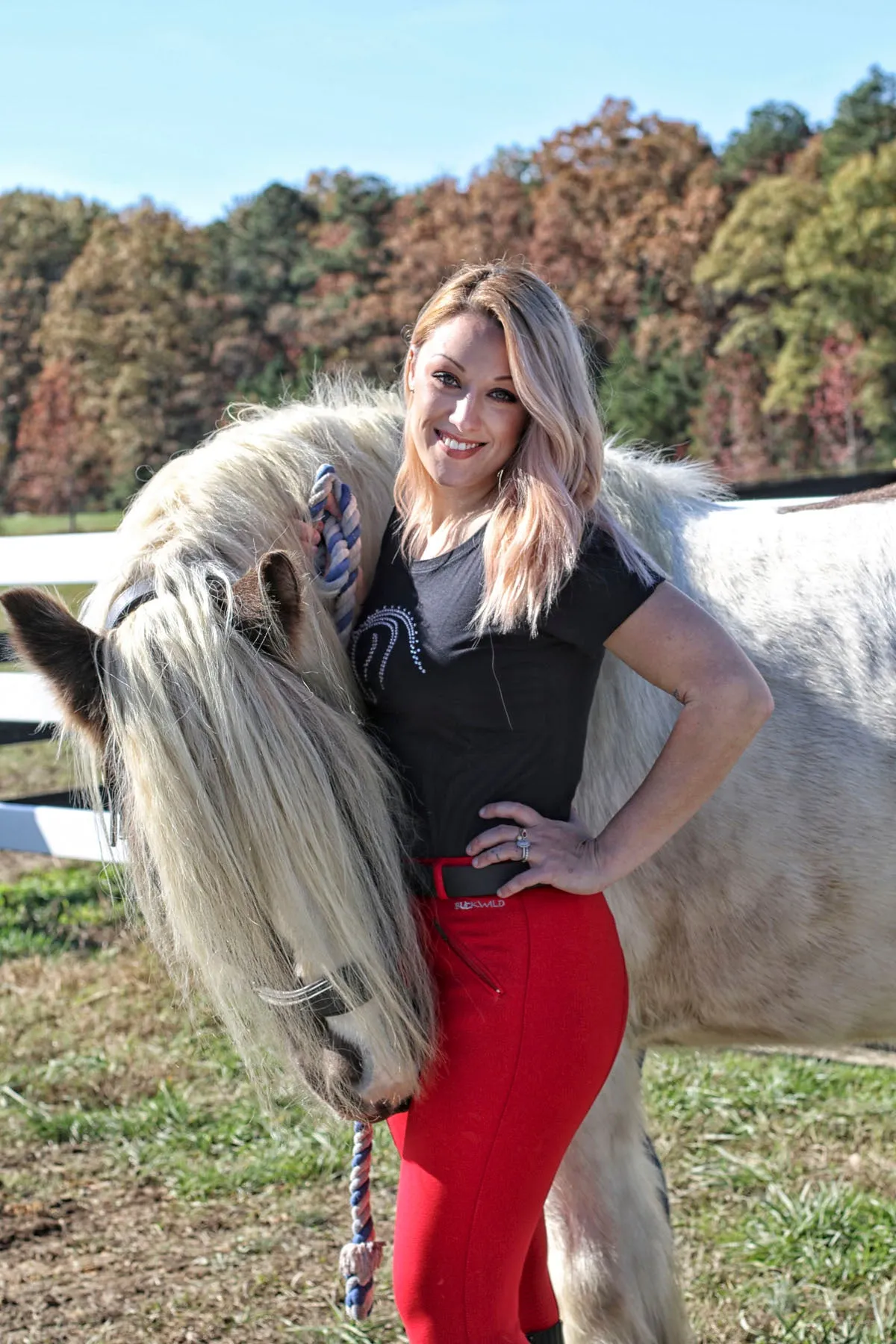 Curvy Mare | Winter Breech | Red   Red | Side Phone Pocket