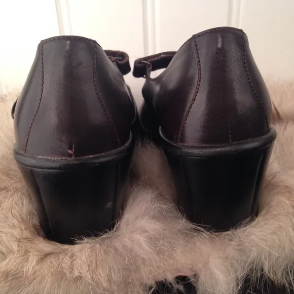 Dansko brown leather Mary Jane clog size 40