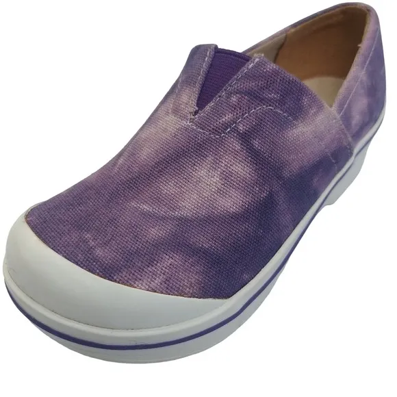 Dansko girls' &quot;Vesta&quot; tie-dyed canvas clogs