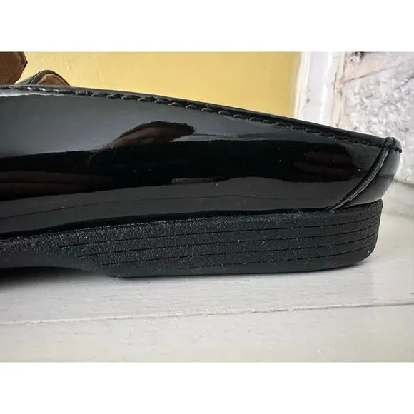 Dansko Lexie Mules Slides Black Patent Leather Loafers sz 37 = US sz 7
