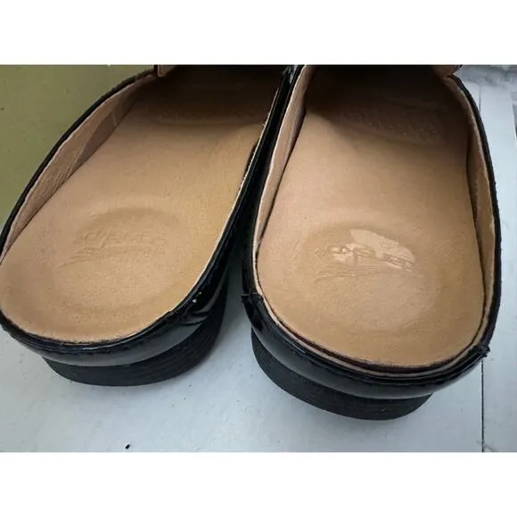 Dansko Lexie Mules Slides Black Patent Leather Loafers sz 37 = US sz 7