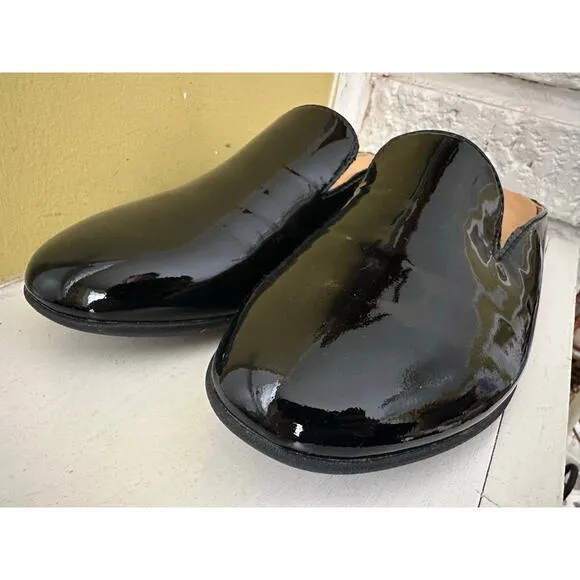 Dansko Lexie Mules Slides Black Patent Leather Loafers sz 37 = US sz 7