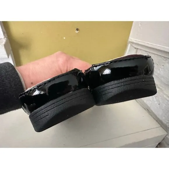 Dansko Lexie Mules Slides Black Patent Leather Loafers sz 37 = US sz 7