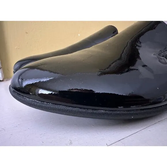 Dansko Lexie Mules Slides Black Patent Leather Loafers sz 37 = US sz 7