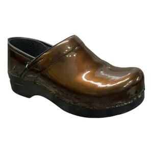 DANSKO Professional Brown Pearl Clogs Patent Leather Womens Size 38 | 7.5 US