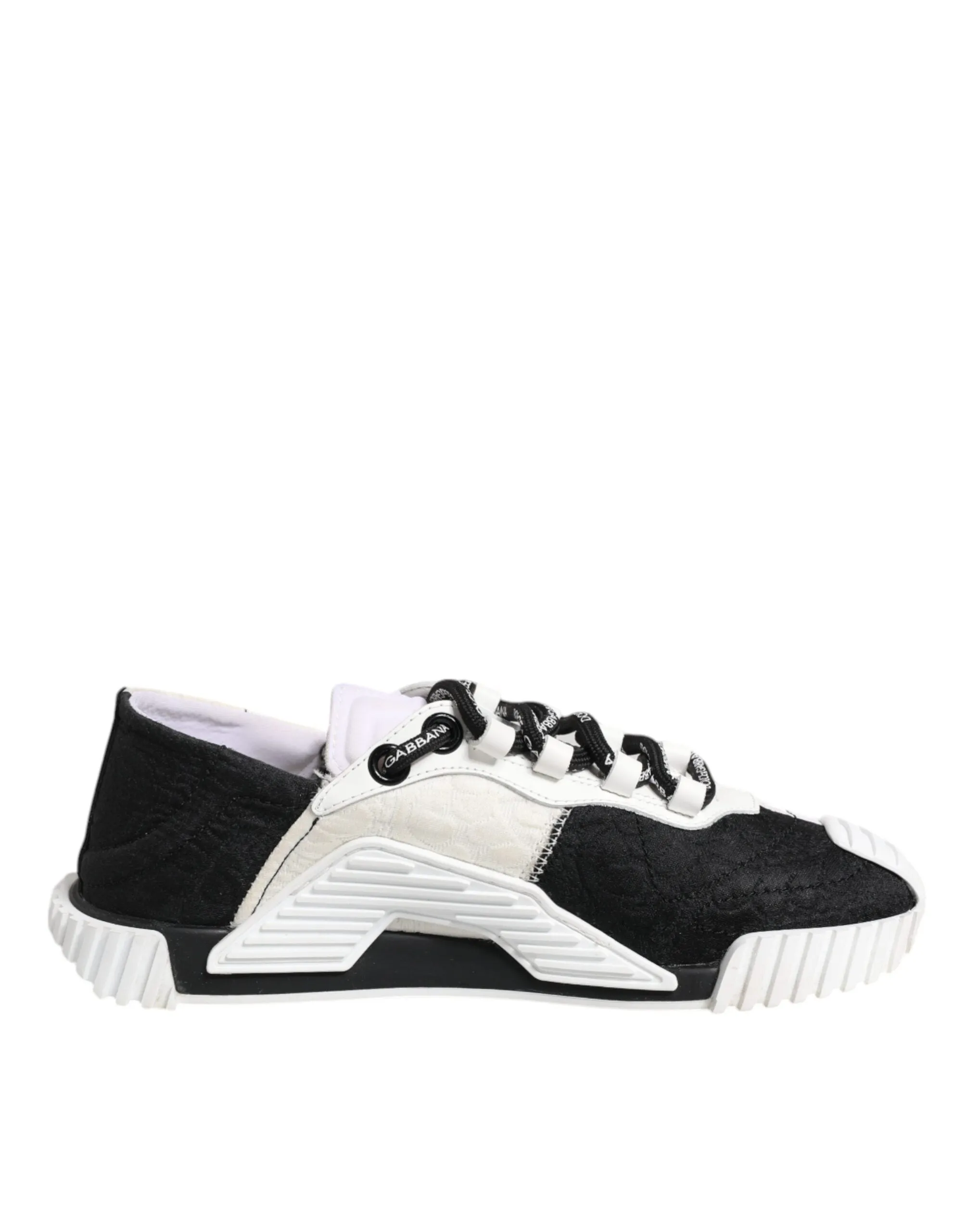 Dolce&Gabbana NS1 Women White Black Sneakers Leather Nylon Trainer Shoes EU 35.5