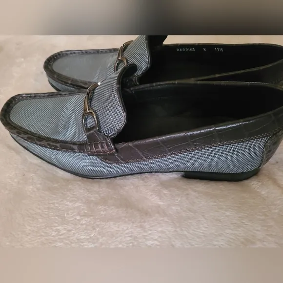 Donald J Pliner Darrin 3-K Dark Gray King Fabric Loafers - Size 11.5