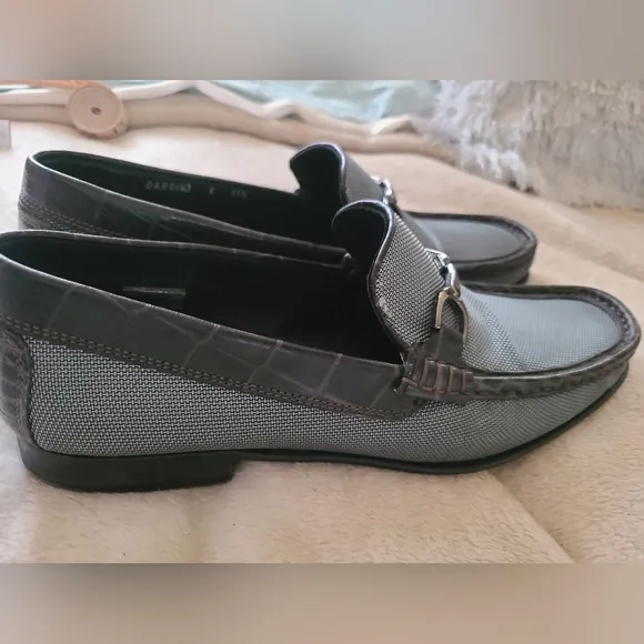 Donald J Pliner Darrin 3-K Dark Gray King Fabric Loafers - Size 11.5