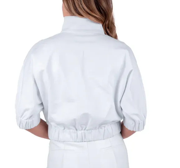 Emily McCarthy Poppy Crop - White Ponte