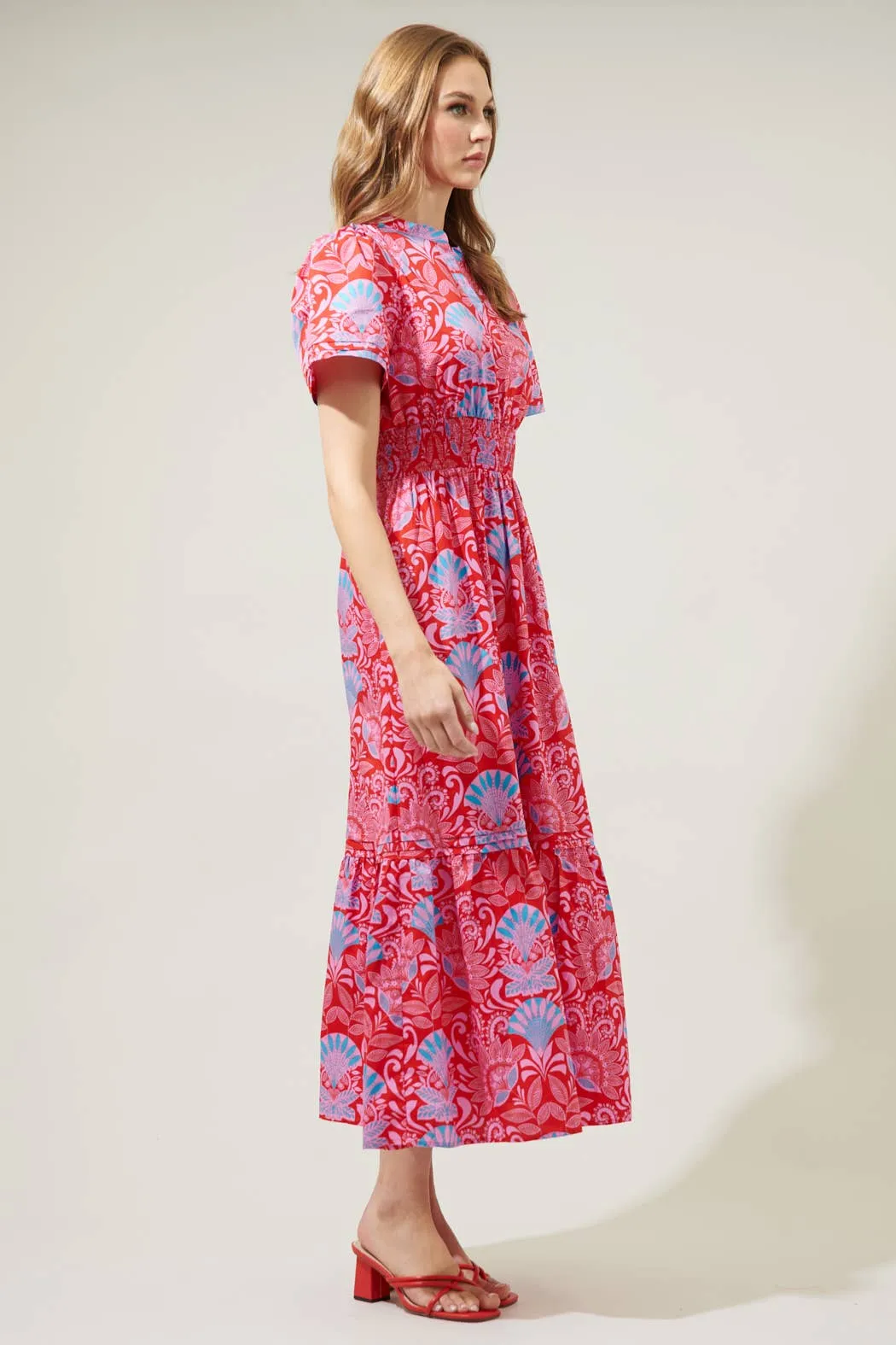 Faye Floral Belraj Poplin Maxi Dress