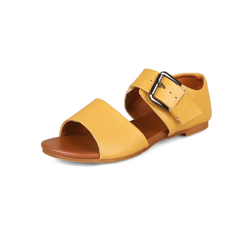 Fish Mouth Buckle Strap Sandals