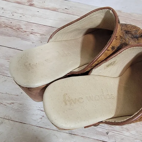 Five Worlds by Cordani calfhair clogs