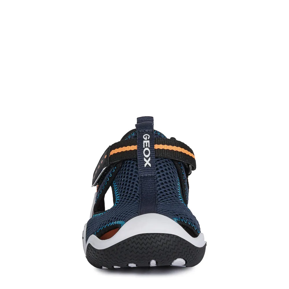 Geox J WADER B. A - MESH NAVY/ORANGEFLUO