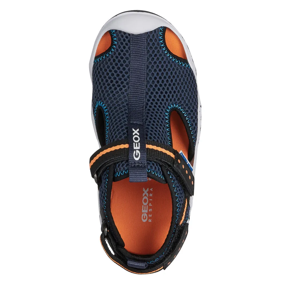 Geox J WADER B. A - MESH NAVY/ORANGEFLUO