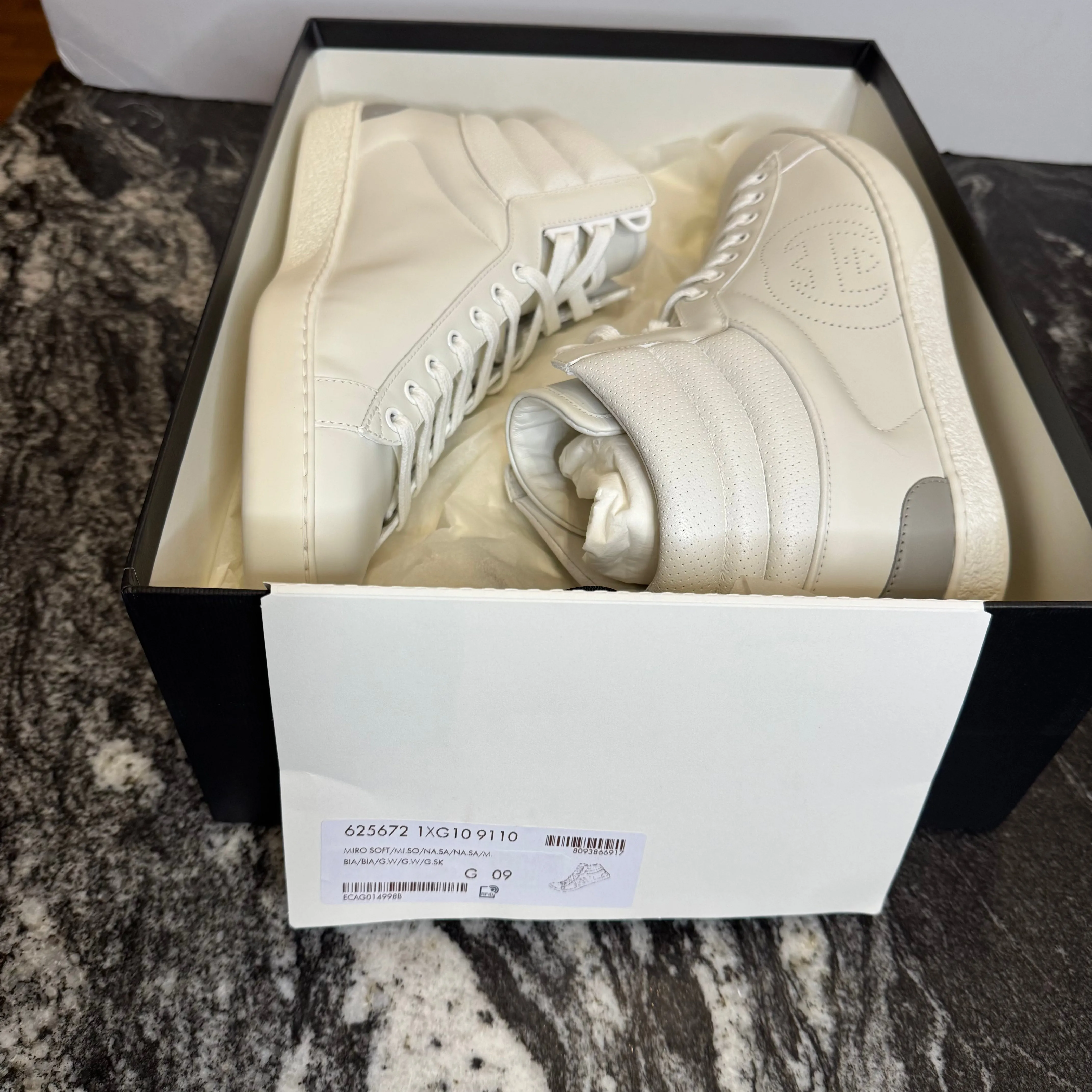 Gucci Ace High ‘White’ Size 9UK/10US New