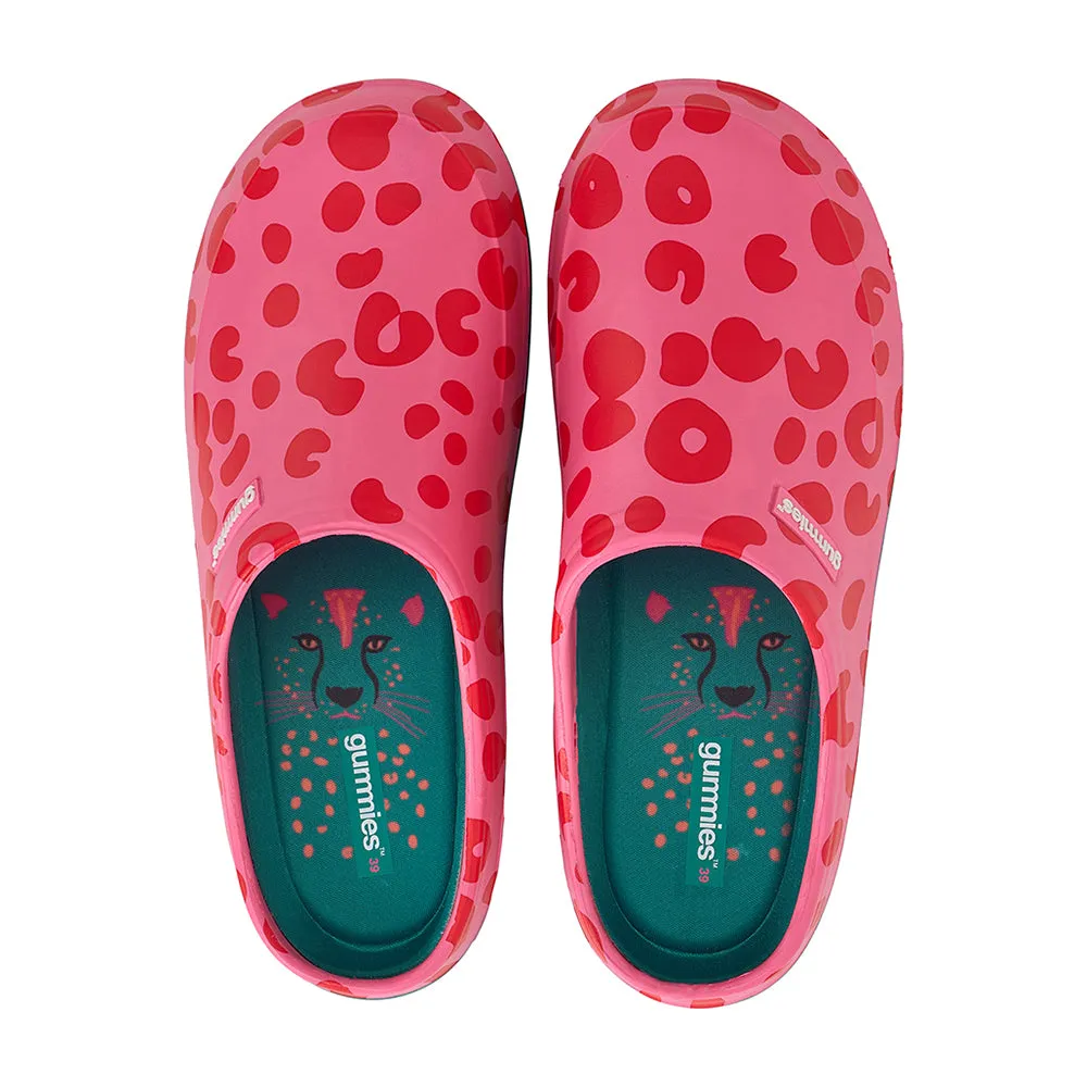 Gummies - Memory Foam Clog - Cheetah Spot Pink