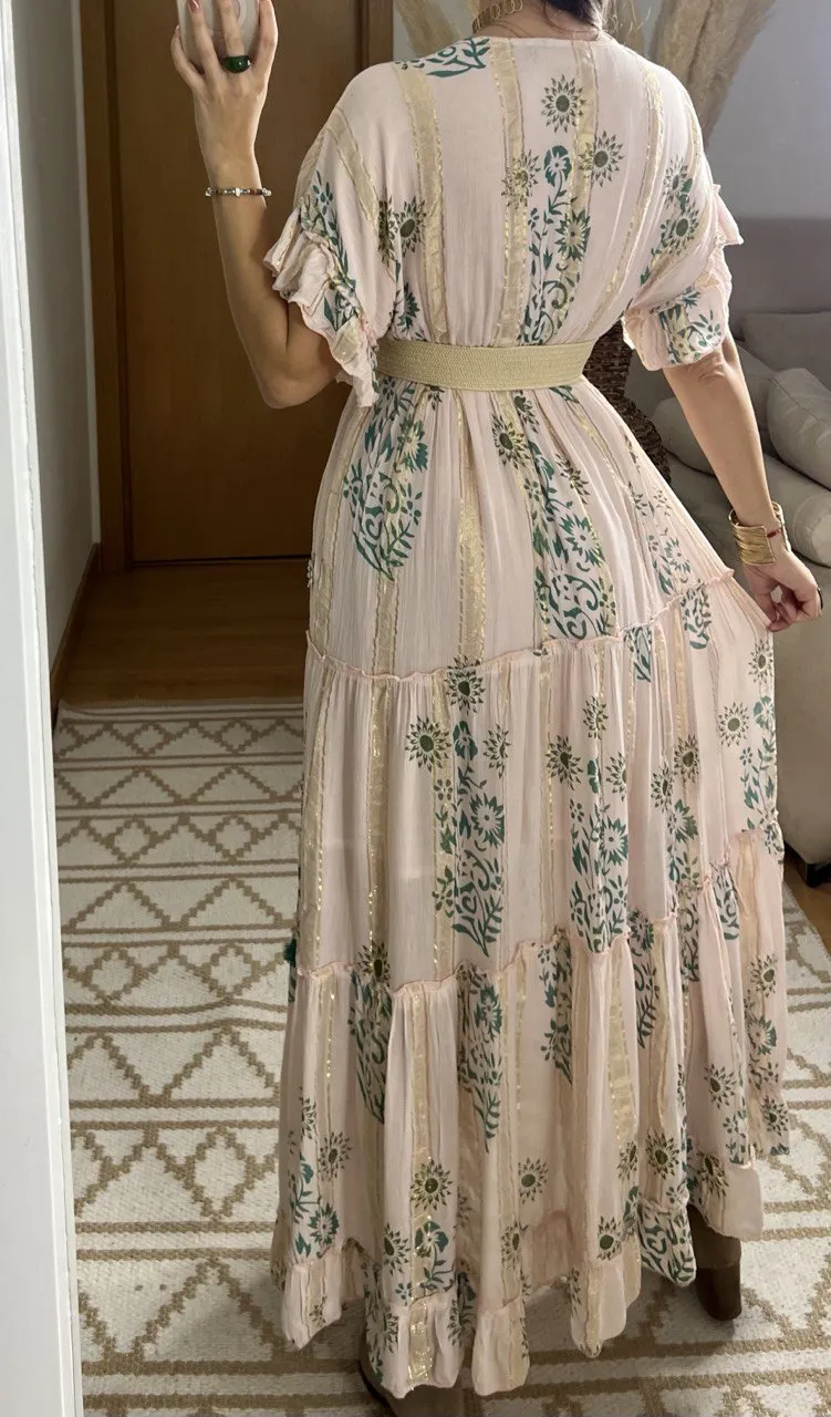 Hand-Embroidered Bohemian Dress