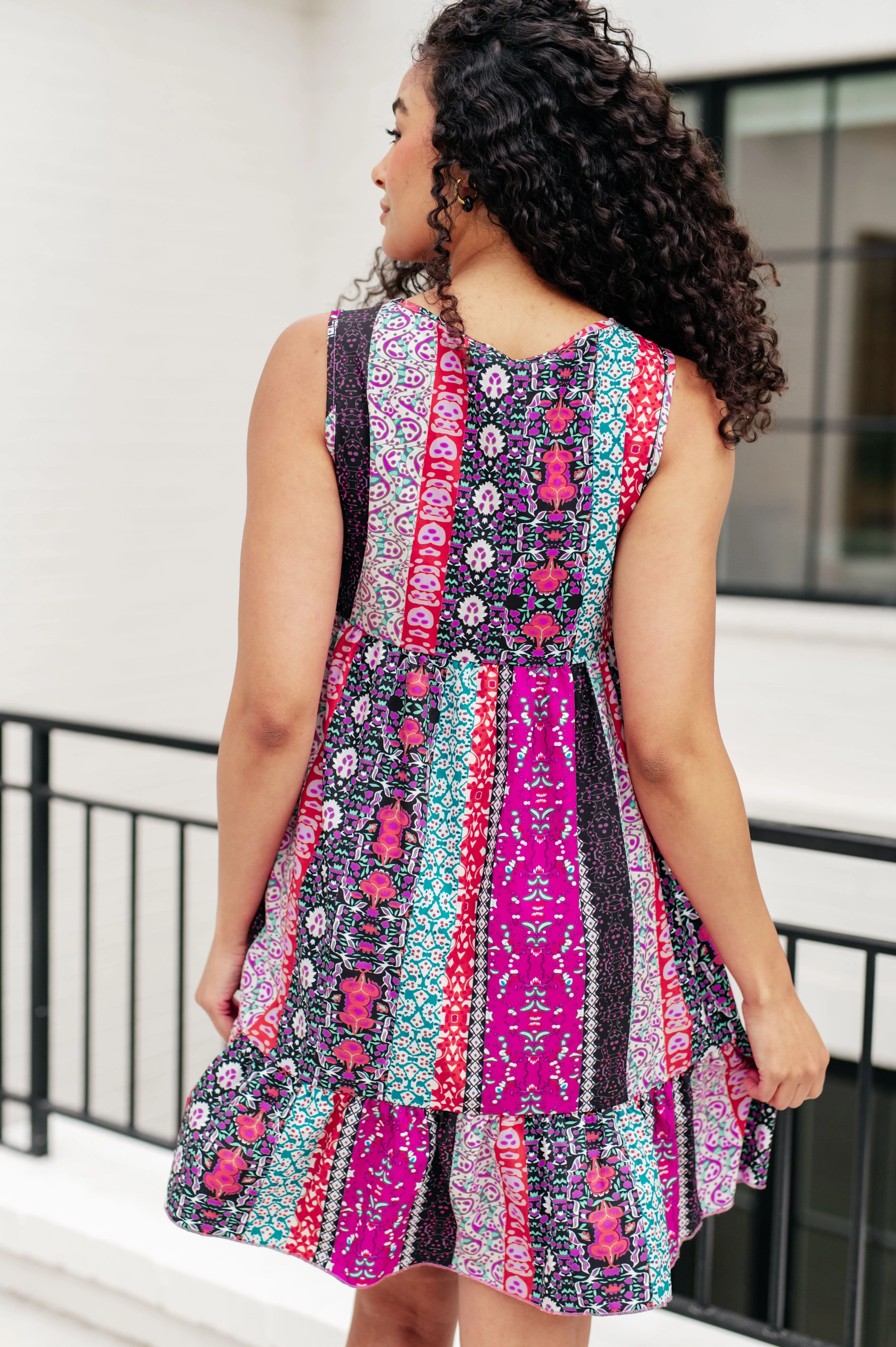 Hazel Blues® |  That's So Boho Mixed Print Sleeveless Dress