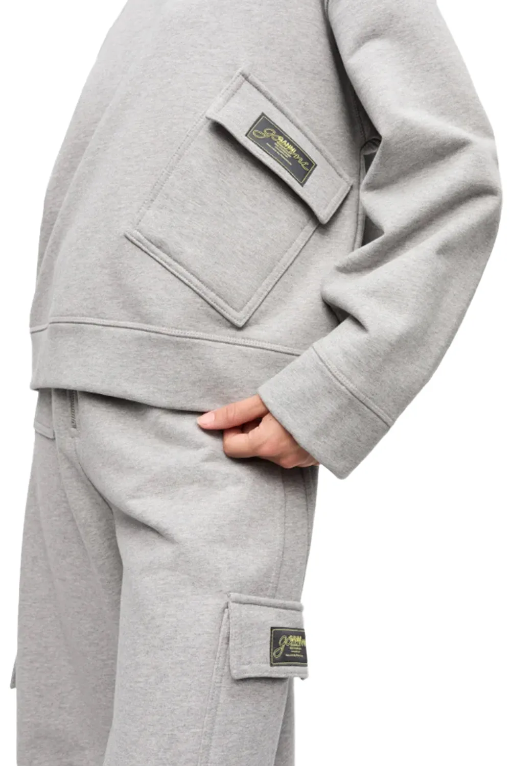Heavy Terry Drop Shoulder Sweatshirt in Paloma Melange